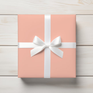 Soft Pastel Peach Pink Solid Wrapping Paper