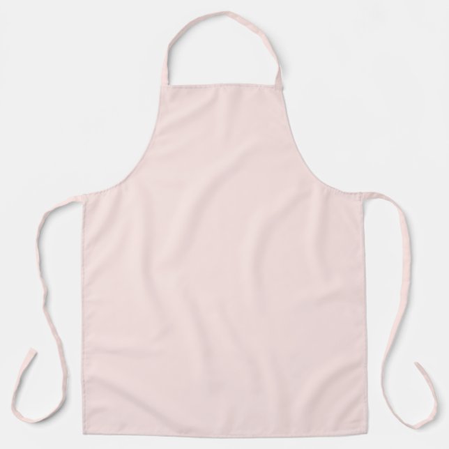 Soft Pastel Peach Solid Color Apron (Front)