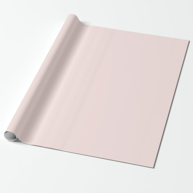 Soft Pastel Peach Solid Color Wrapping Paper (Unrolled)