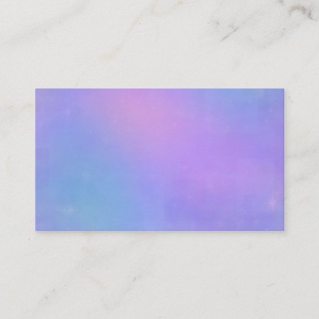 Soft Pastel Pink, Blue and Lavender Business Card (Front)