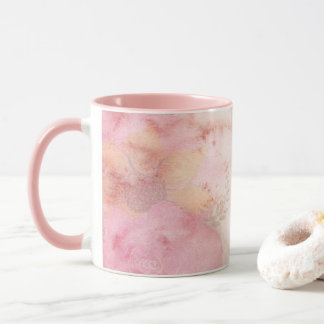 Soft Pastel Pink Green Watercolor Tie-Dye Pattern Mug