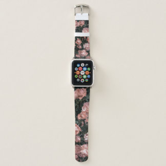 Soft Pastel Pink Rose Garden Apple Watch Band