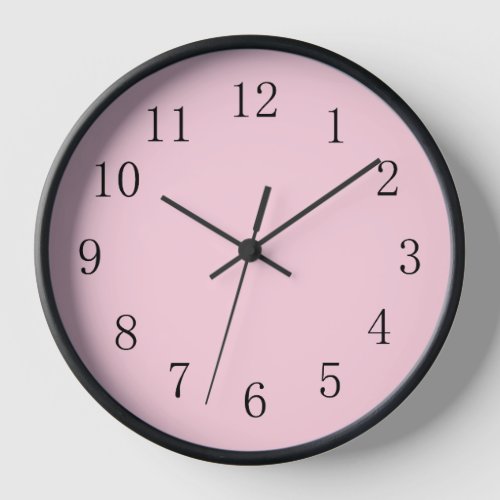 Soft Pastel Pink Round Medium Wall Clock