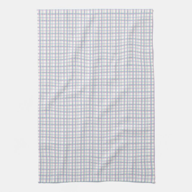 Soft Pastel Plaid Towel (Vertical)