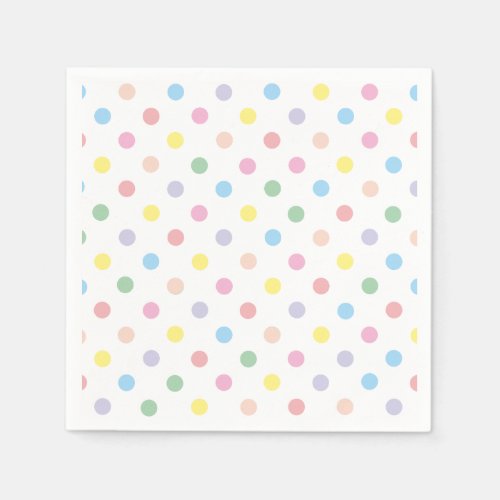 Soft Pastel Polka Dots Napkins