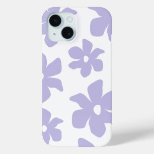 : 'Soft Pastel Purple Floral' iPhone 15 Case