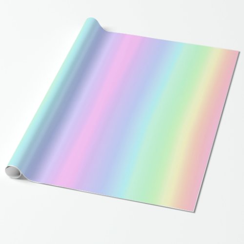 Soft Pastel Rainbow Aesthetic Gradient Wrapping Paper