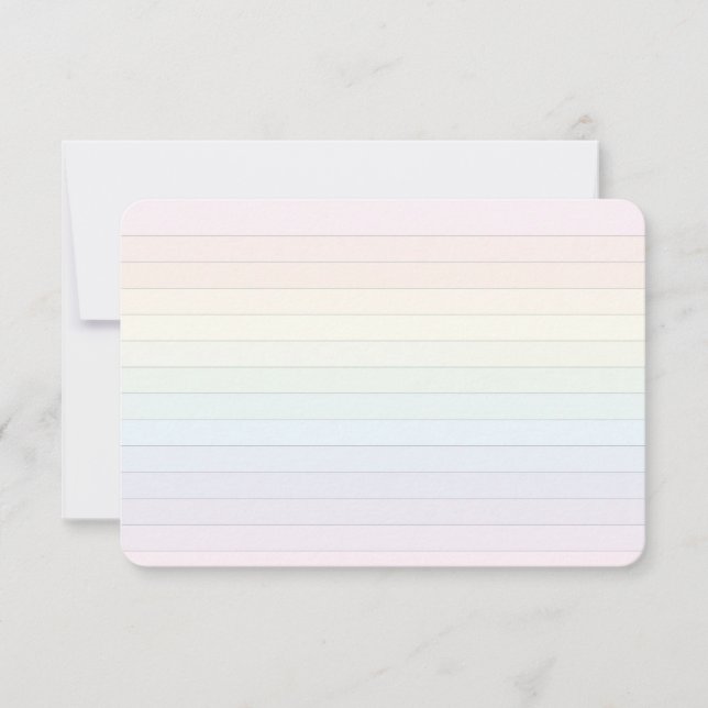 Soft Pastel Rainbow Flat Card (Front)