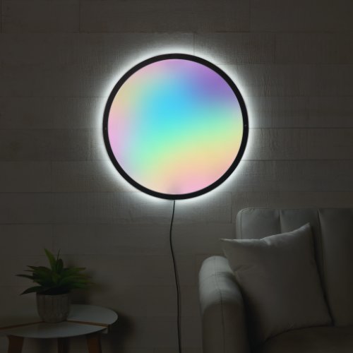 Soft Pastel Rainbow Gradient LED Sign