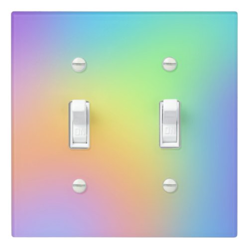 Soft Pastel Rainbow Gradient Light Switch Cover