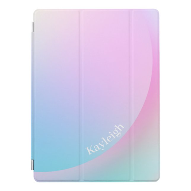 Soft Pastel Rainbow Gradient Shape iPad Pro Cover (Front)