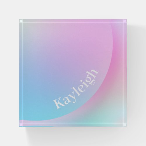 Soft Pastel Rainbow Gradient Shape Paperweight