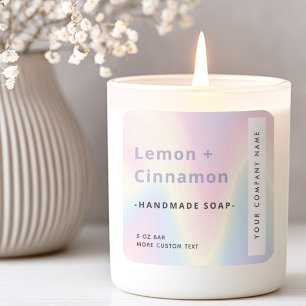 Soft pastel rainbow modern trendy product label