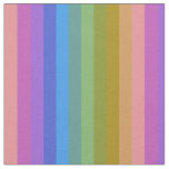Soft Pastel Rainbow Vertical Stripes Fabric