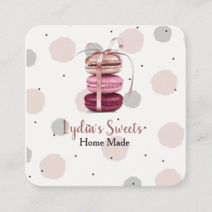 Soft Pastel Rose Sweet Square Business Card
