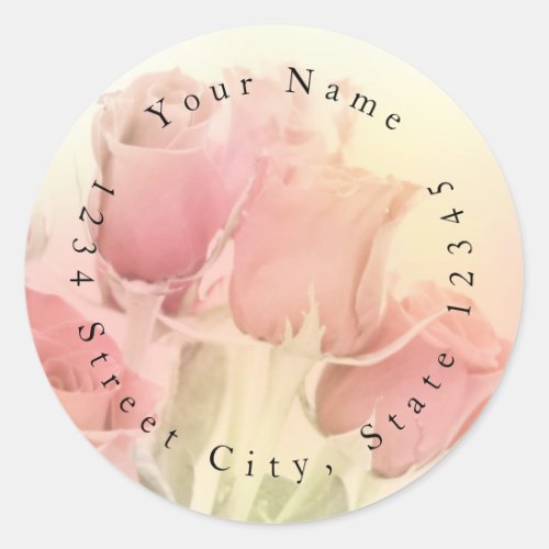 Soft Pastel Roses 2 Labels