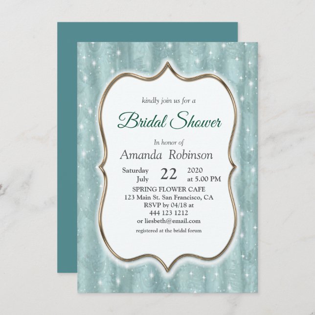 Soft Pastel Shades of Sage Green Invitation (Front/Back)