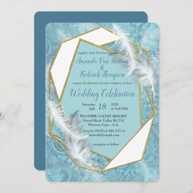 Soft Pastel Shades of Sage Green Invitation (Front/Back)