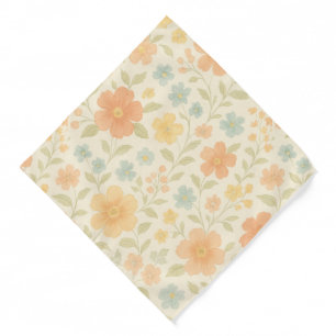 Soft Pastel Spring Blossom Pocket Square Bandana