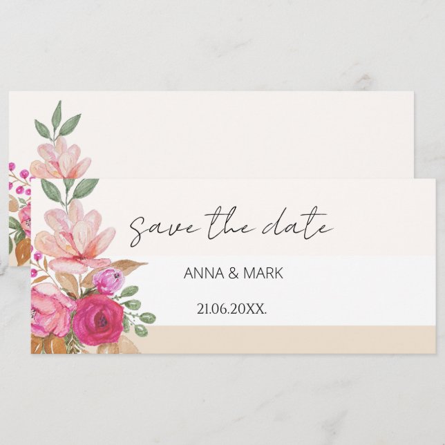 Soft Pastel Spring Bouquet Floral Watercolor (Front/Back)