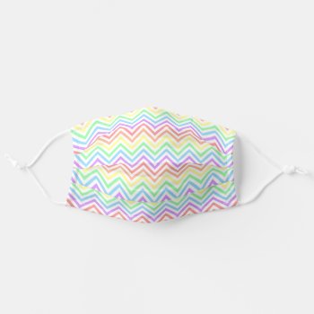 Soft Pastel Spring Colors Pattern Women's Girls Adult Cloth Face Mask by Frasure_Studios at Zazzle