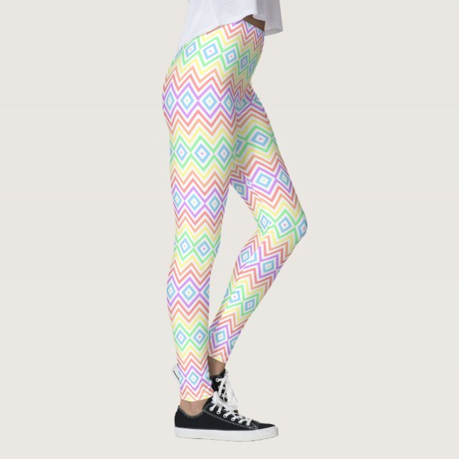 Soft Pastel Spring Colors Yoga Pants Women's Girls (Right)