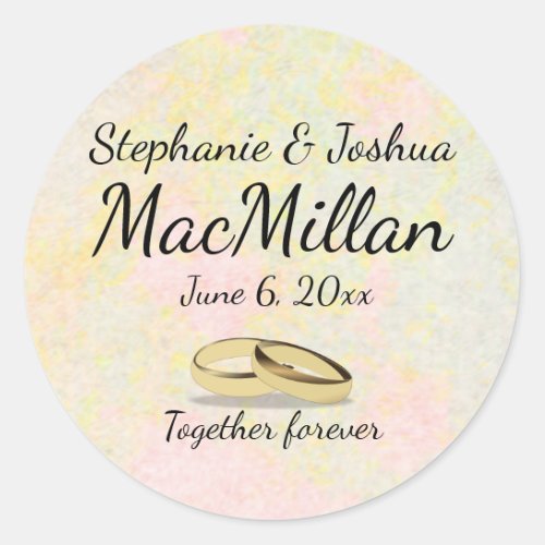 Soft Pastel Spring Wedding Favor Stickers