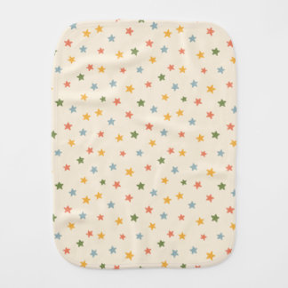 Soft Pastel Star Baby Burp Cloth Gender-Neutral