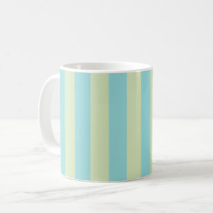 Soft Pastel Striped Pattern – Lime Cream & Limpet Coffee Mug