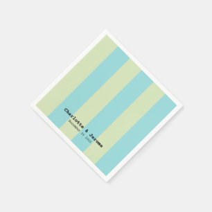Soft Pastel Striped Pattern – Lime Cream & Limpet  Napkins