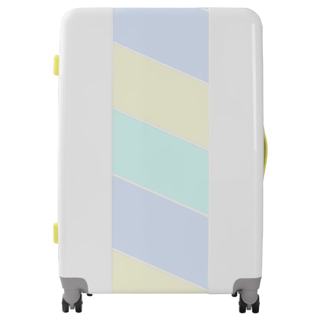 Soft Pastel Striped Pattern Luggage (Front)