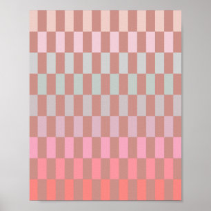 Soft Pastel Stripes 03 Cinnamon Poster