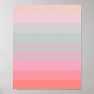 Soft Pastel Stripes Poster