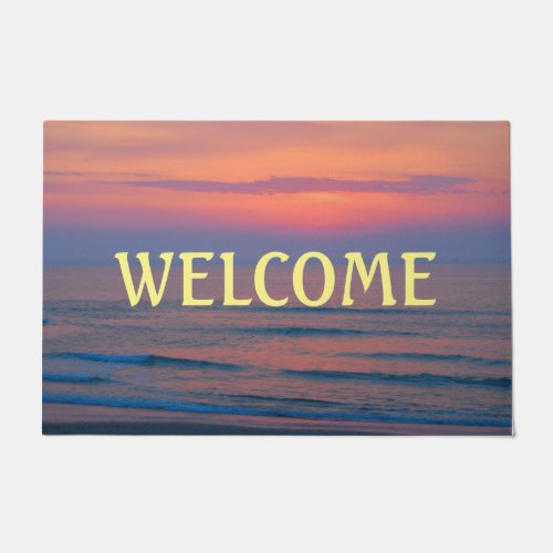 Soft Pastel Sunrise OBX Welcome Mat