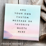 Soft pastel sunrise with birds custom message magnet<br><div class="desc">Custom message or quote fridge magnet with your message printed on a soft,  pastel colored sunrise with a cliffs and two birds.</div>