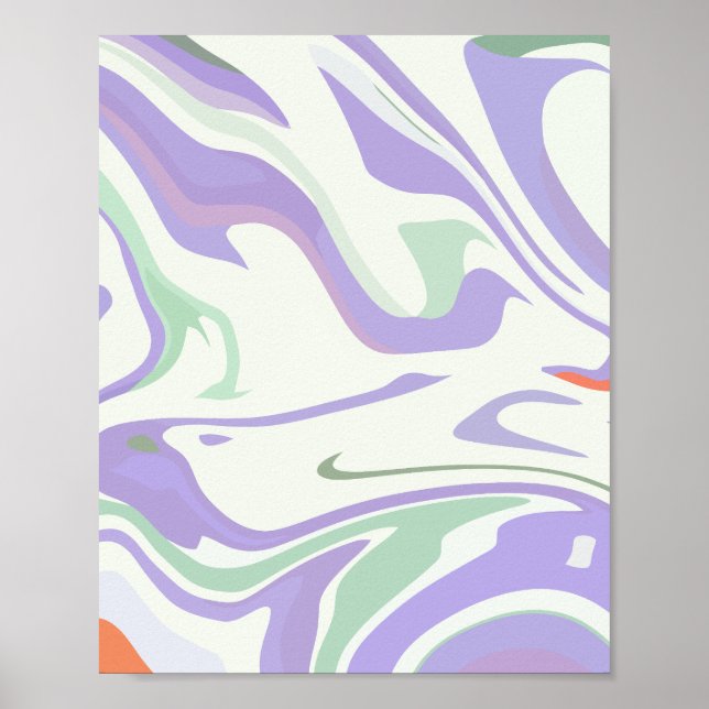 Soft Pastel Swirls Poster (Front)