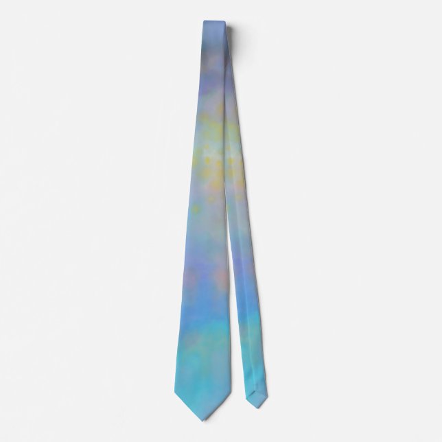 Soft Pastel Watercolor Neck Tie (Front)