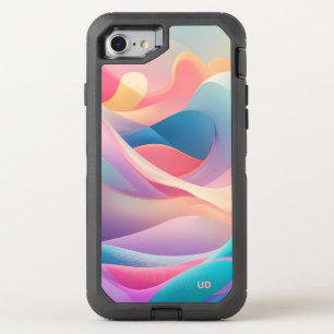 Soft Pastel Waves – Colorful Flow Design for Mobil OtterBox Defender iPhone SE/8/7 Case
