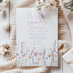 Soft Pastel Wildflower Baby Sprinkle Invitation
