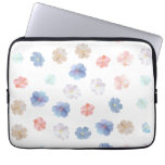 Soft Pastel Wildflowers Pattern Laptop Sleeve