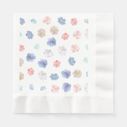 Soft Pastel Wildflowers Pattern Napkins