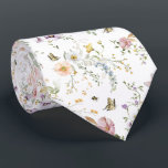 Soft Pastel Wildflowers Spring Meadow Neck Tie<br><div class="desc">Beautiful boho-inspired design featuring soft pastel watercolor wildflowers in various shades of blush,  pink,  lavender,  yellow and green.</div>