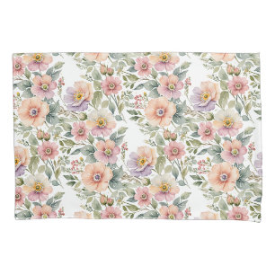 Soft Pastel Windflower Sprays Pillow Case
