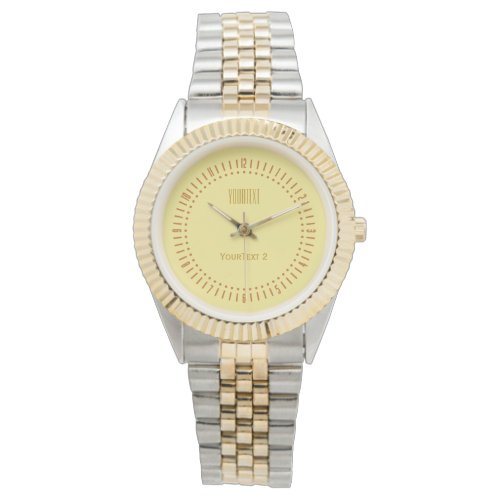 Soft pastel yellow accent decor to personalize watch