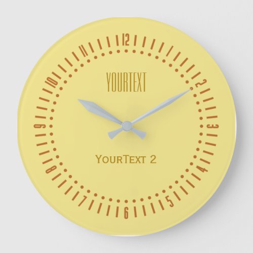 Soft Pastel Yellow Color to Personalize on a Large Clock