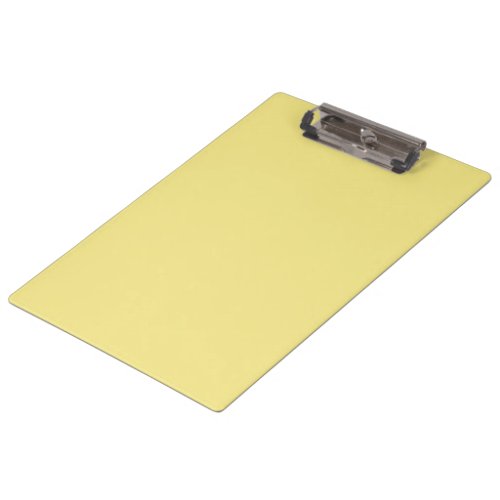 Soft pastel yellow decor ready to customize clipboard