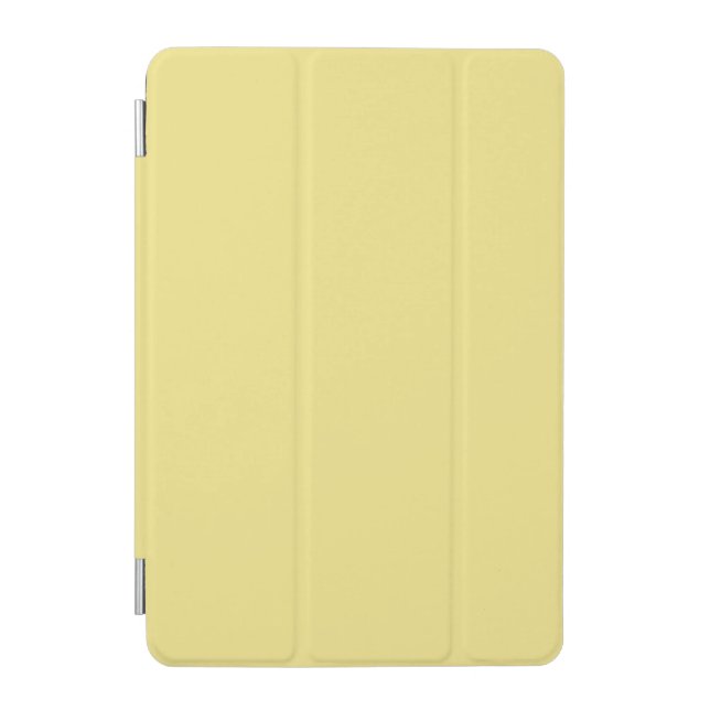 Soft pastel yellow decor ready to customize iPad mini cover (Front)
