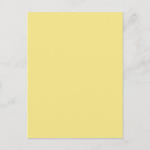 Soft pastel yellow decor ready to customize postcard