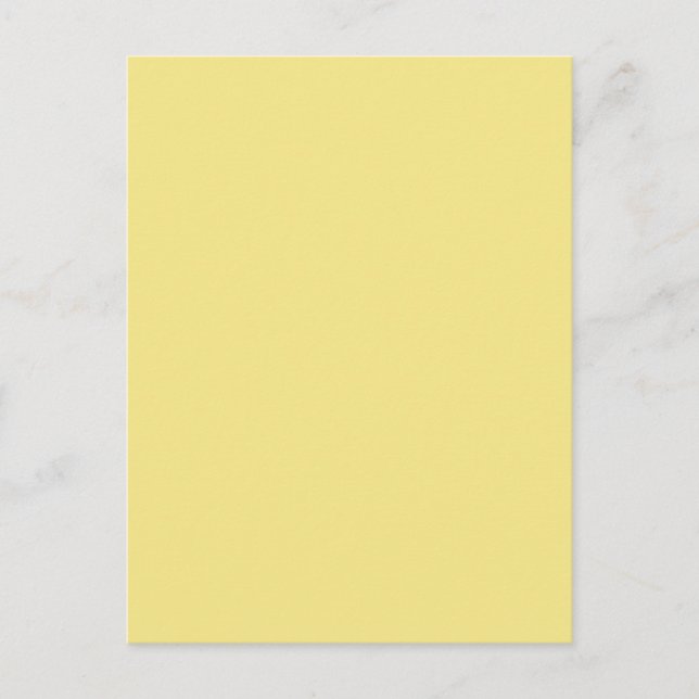 Soft pastel yellow decor ready to customize postcard (Front)
