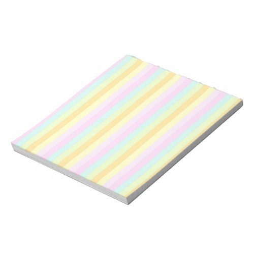 Soft Pastels Colors Vertical Stripes decor Notepad